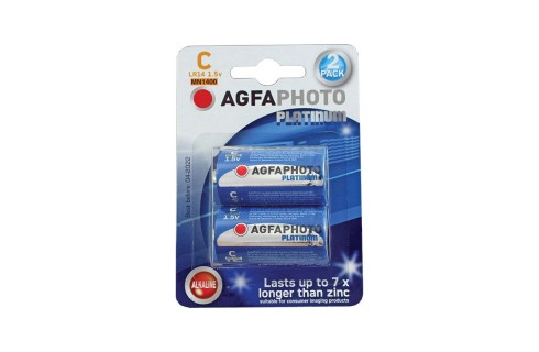 AgfaPhoto Size C/MN1400/LR14 Alkaline Battery 2 Pack
