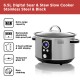 Black+Decker 6.5 Litre Digital Slow Cooker - Silver/Black