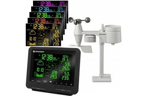Bresser 5-in-1 Professional Weather Centre with 256 Colour Display -  Black
