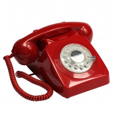 GPO 746 Classic Rotary Dial Home Telephone - Red