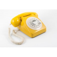 GPO 746 Classic Rotary Dial Home Telephone - Mustard