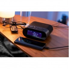 Groov-e Roma GVCR03BK Alarm Clock Radio with DAB+/FM Radio - Black