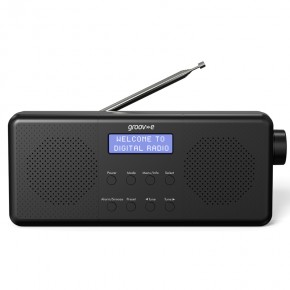 Groov-e Vienna Rechargeable DAB & FM Radio with Bluetooth - Black