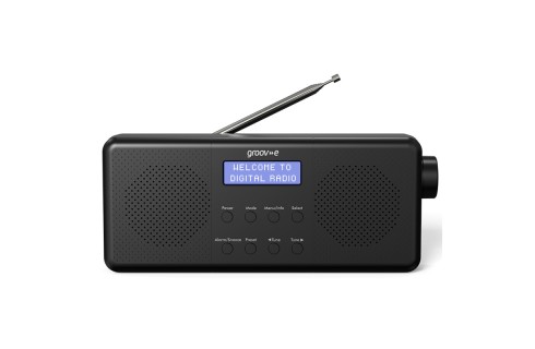 Groov-e Vienna Rechargeable DAB & FM Radio with Bluetooth - Black