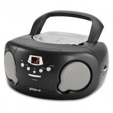 Groov-e Original Boombox Portable CD Player with Radio & Bluetooth- Black Groov-e Original Boombox Portable CD Player with Radio & Bluetooth- Black