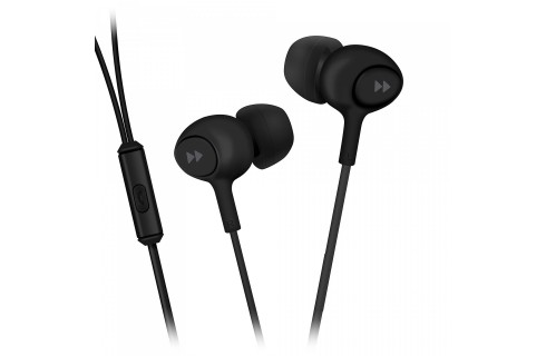 Groov-e Mobile Buds Wired In-Ear Headphones with Remote Mic - Black