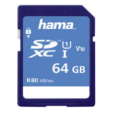 Hama SDXC 64GB Class 10 UHS-I 80MB/s Memory Card 
