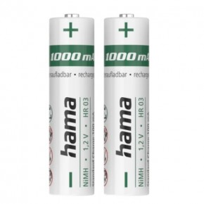 Hama Ready4Power NiMH Rechargeable Batteries, 2x AAA (Micro - HR03) 1000 mAh