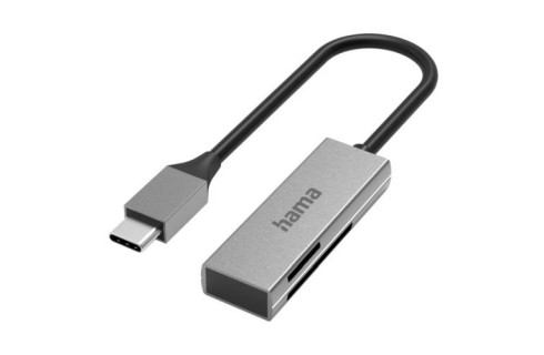 Hama External USB 3.0 Type-C Card Reader, SD/microSD, Aluminium, USB Powered Hama External USB 3.0 Type-C Card Reader, SD/microSD, Aluminium, USB Powered
