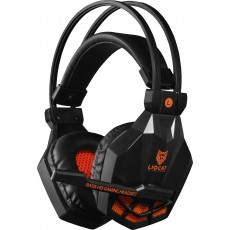 Liocat HP585C Wired Over Ear Gaming Headphones - Black/Orange
