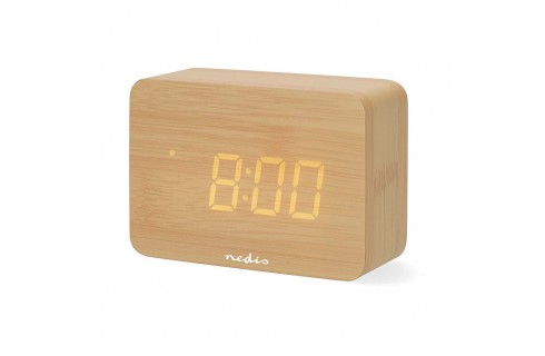 Nedis Digital Wooden Desk Alarm Clock