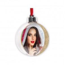 Christmas Bauble Gold Glitter