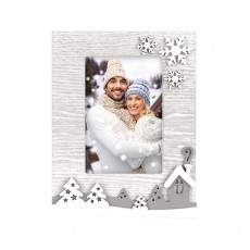 Christmas "Voss" Forest Scene Grey 4x6" Photo Frame
