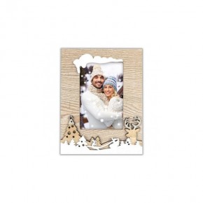 Christmas "Sven" Forest Scene Natural 4x6" Photo Frame