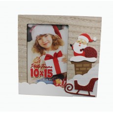 Christmas "Claus Red" Santa Chimney 4x6" Photo Frame