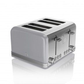 Swan Retro 4 Slice Toaster - Grey