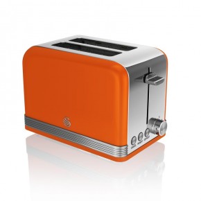 Swan Retro 2 Slice Toaster - Orange