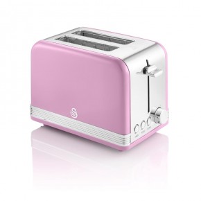 Swan Retro 2 Slice Toaster - Pink