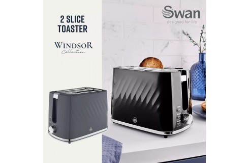 Swan Windsor Textured 2 Slice Toaster