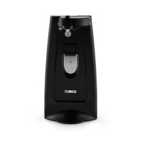Tower 3 in 1 Can Opener with Knife Sharpener and Bottle Opener - Black