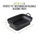 Tower Set of 2 Rectangular Foldable Silicone Trays