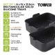 Tower Set of 2 Rectangular Solid Silicone Trays