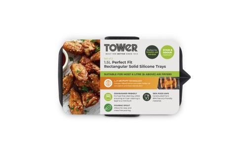 Tower Set of 2 Rectangular Solid Silicone Trays