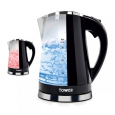 Tower 1.7L LED Colour Changing Kettle - Black Tower 1.7L LED Colour Changing Kettle - Black