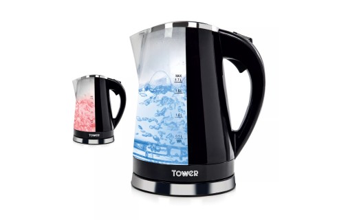 Tower 1.7L LED Colour Changing Kettle - Black Tower 1.7L LED Colour Changing Kettle - Black