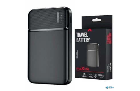 Maxlife 5000mAh 5V USB Power Bank - Black